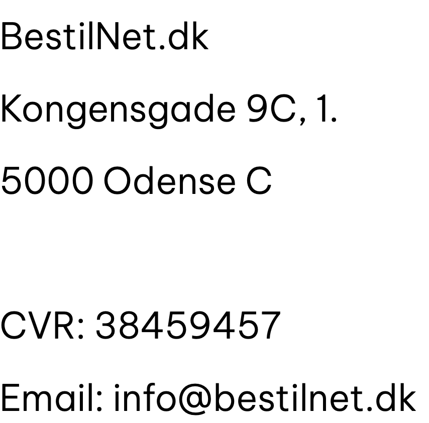 BestilNet.dk kontakt info